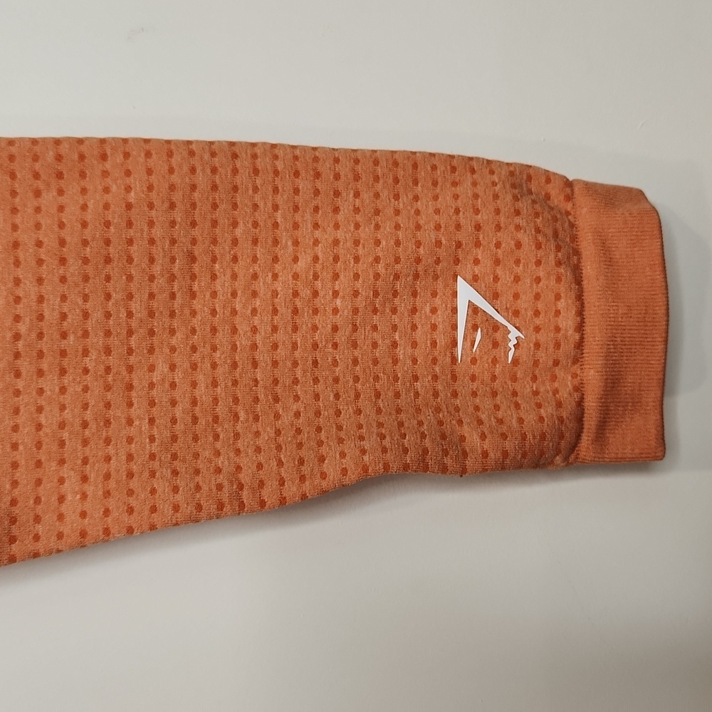 Gymshark Orange Leggings Women Sport Gym Comfy - Picture 4 of 4